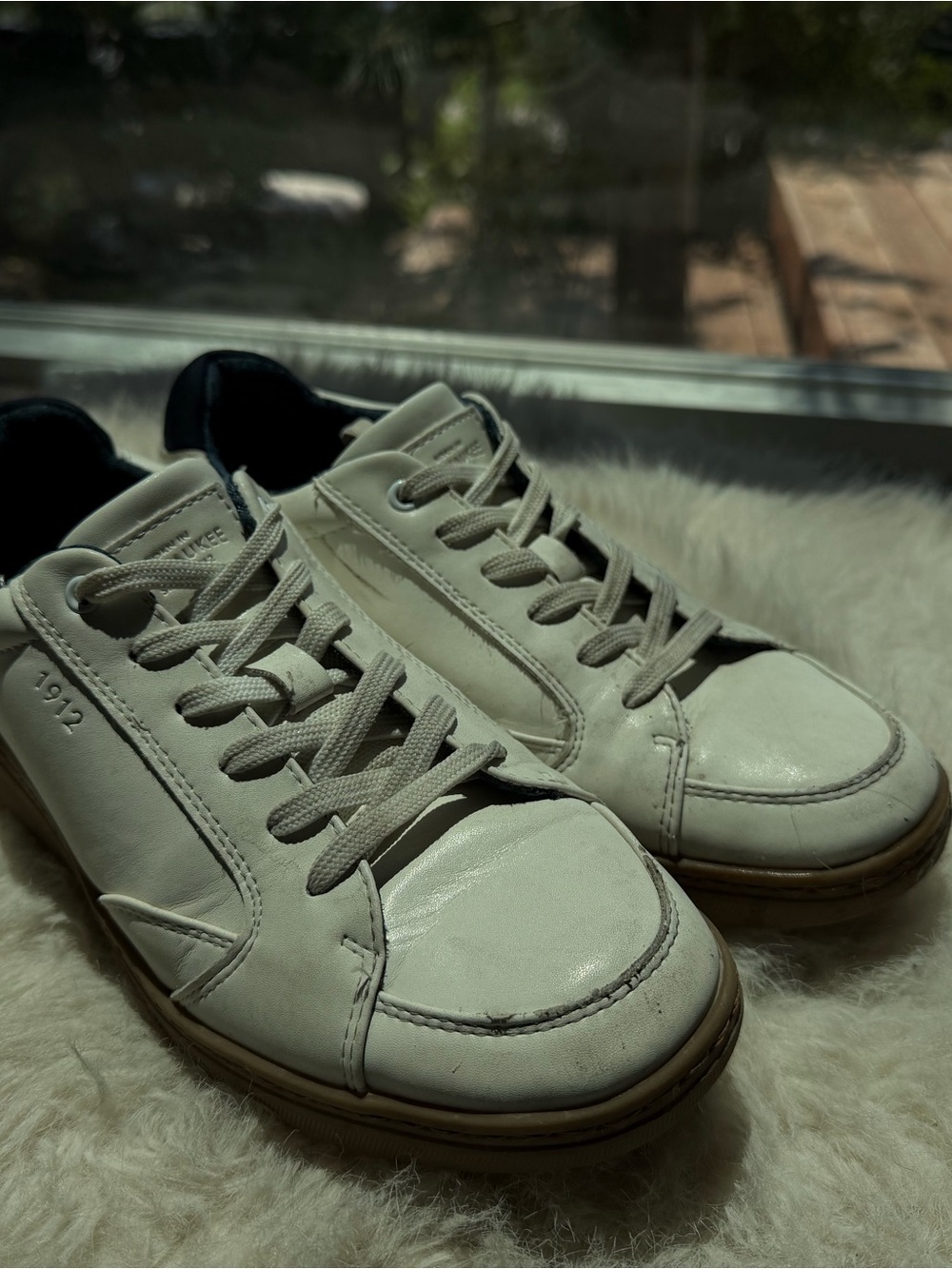 Nunn Bush White Leather Men's Sneakers